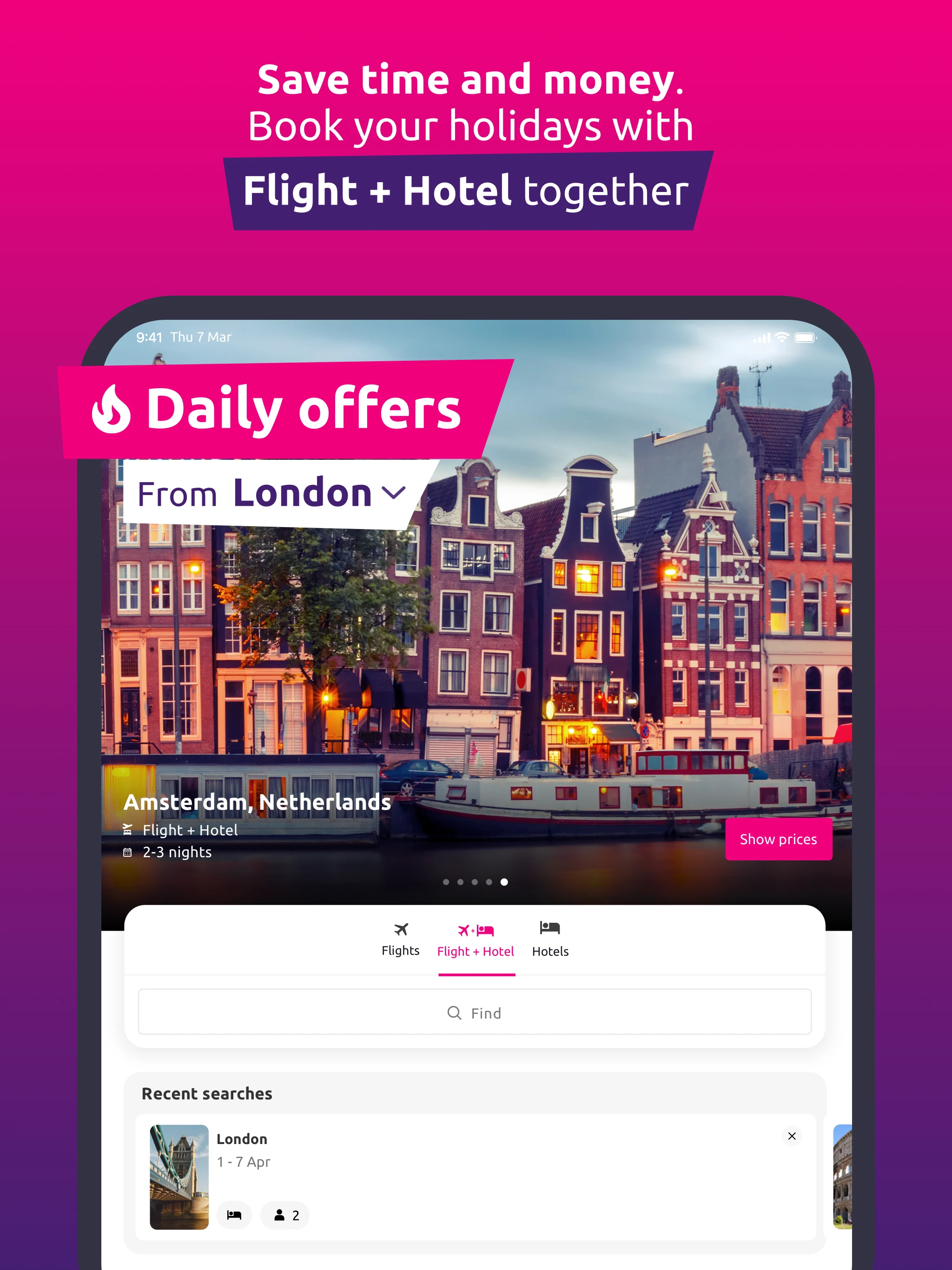 lastminute.com: holiday deals screenshot