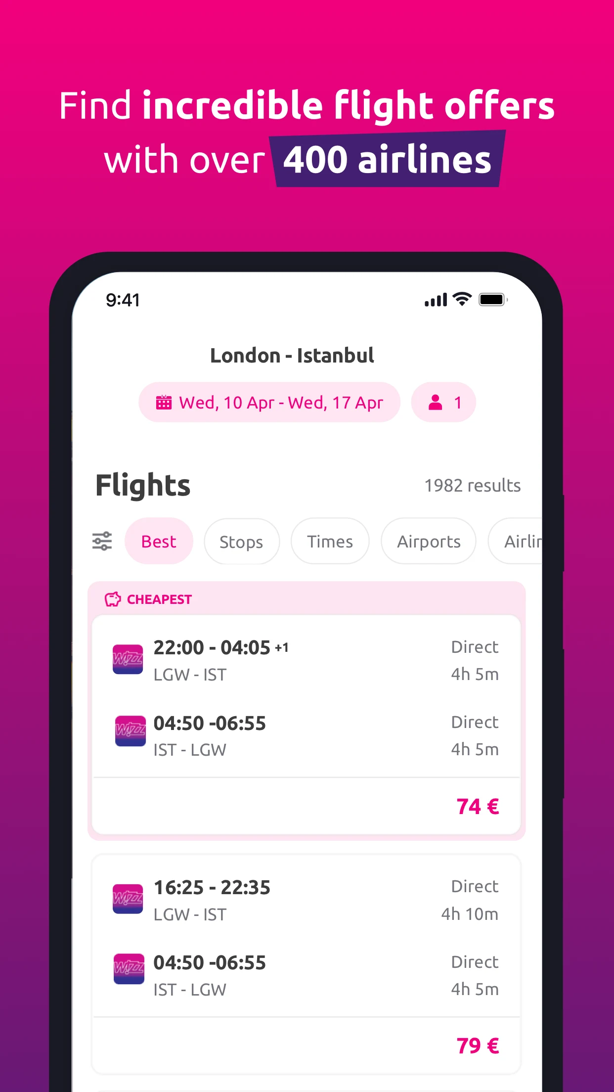 lastminute.com: holiday deals screenshot